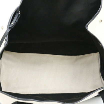 Balenciaga Navy Cabas, White, Canvas, tote