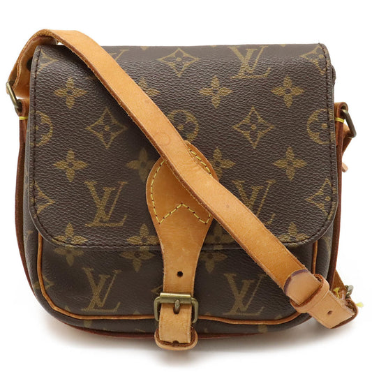 Louis Vuitton Cartouchière, Brown, Canvas, shoulder