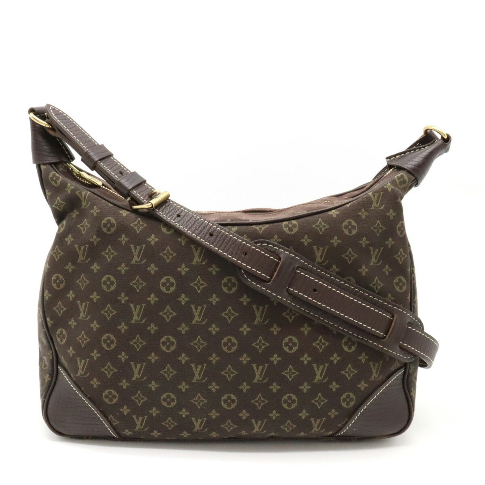 Louis Vuitton Boulogne, Brown, Canvas, shoulder