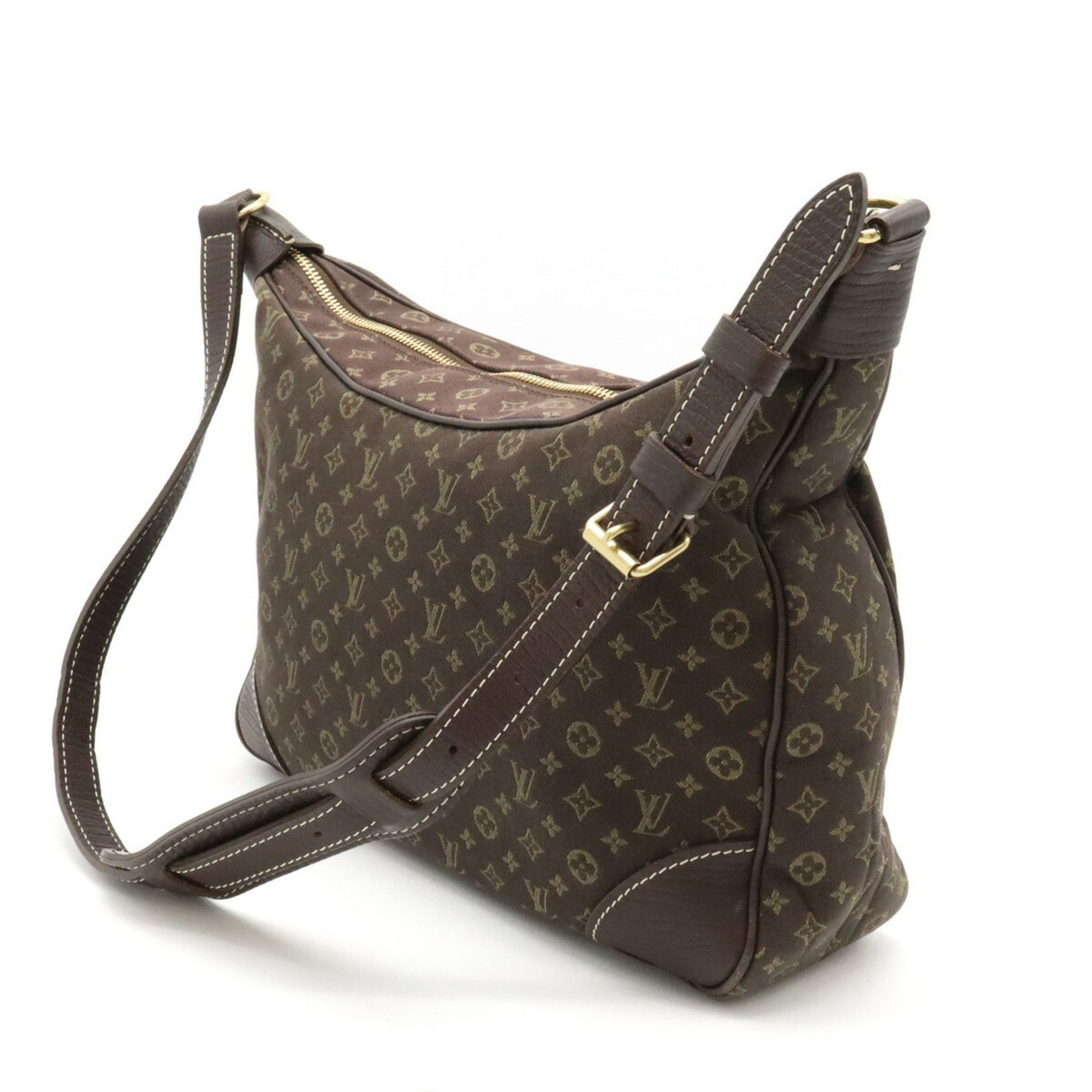 Louis Vuitton Boulogne, Brown, Canvas, shoulder