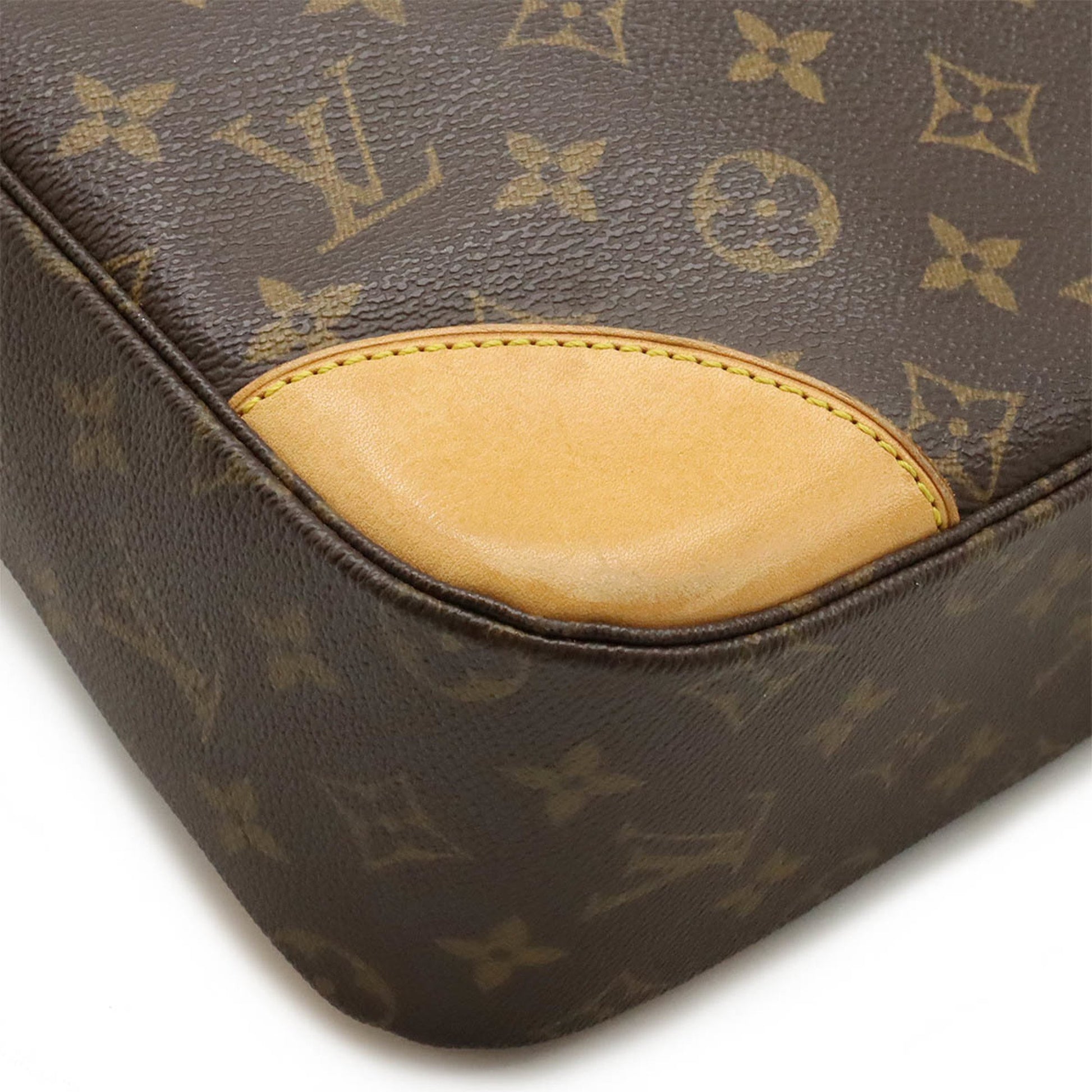 Louis Vuitton Boulogne, Brown, Canvas, shoulder