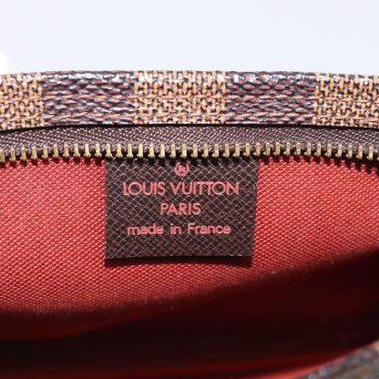 Louis Vuitton Trousse Make Up Damier, Brown, Canvas, Clutch