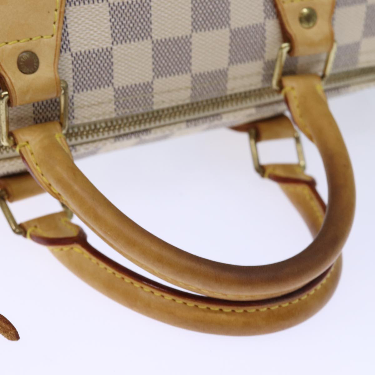 Louis Vuitton Speedy 30, White, Canvas, handbag