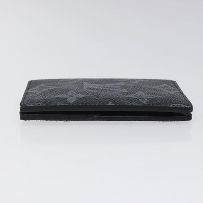 Louis Vuitton Pocket Organizer, Black, Canvas, wallet
