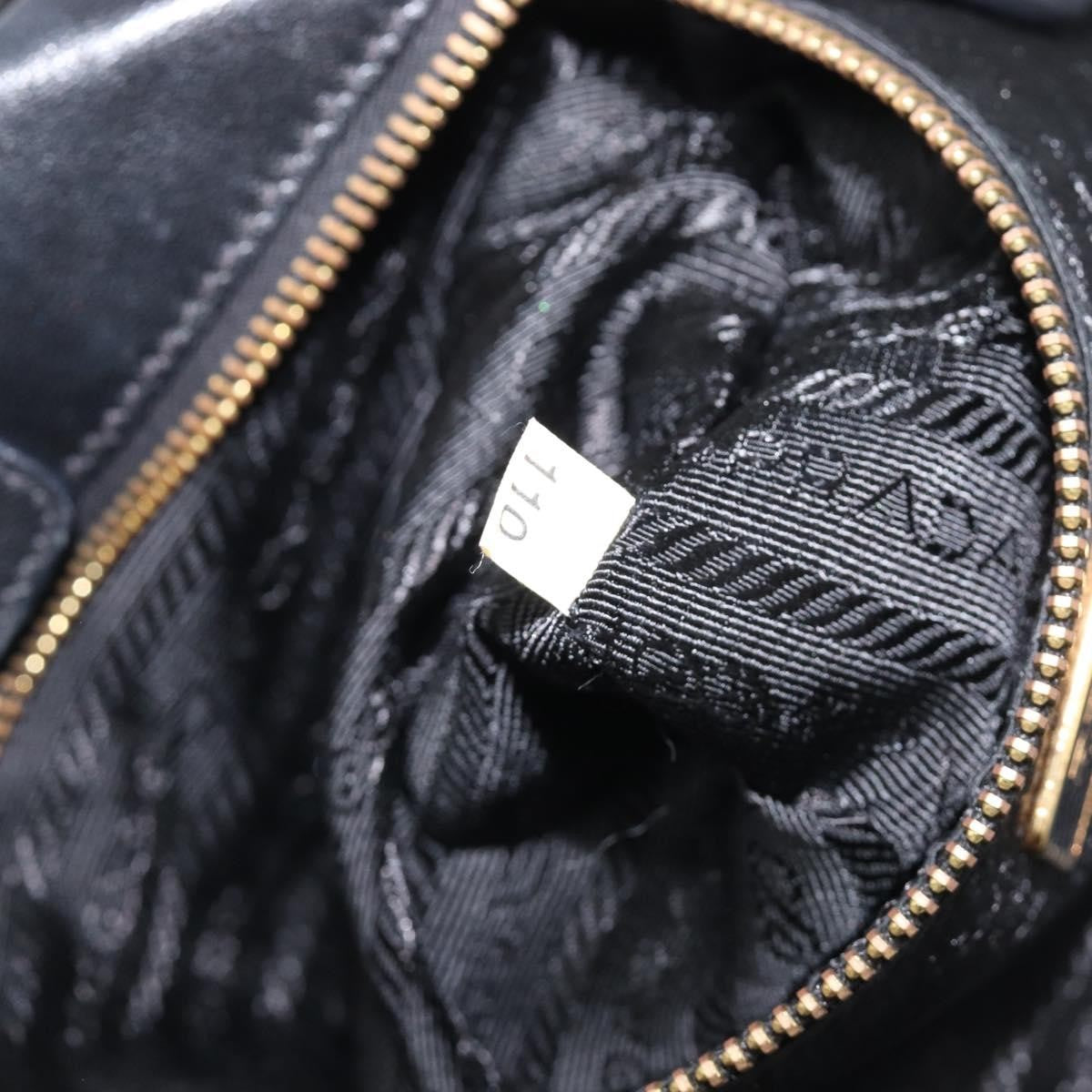 Prada Bow Top handle Patent leather, Black, Patent Leather, Handbag