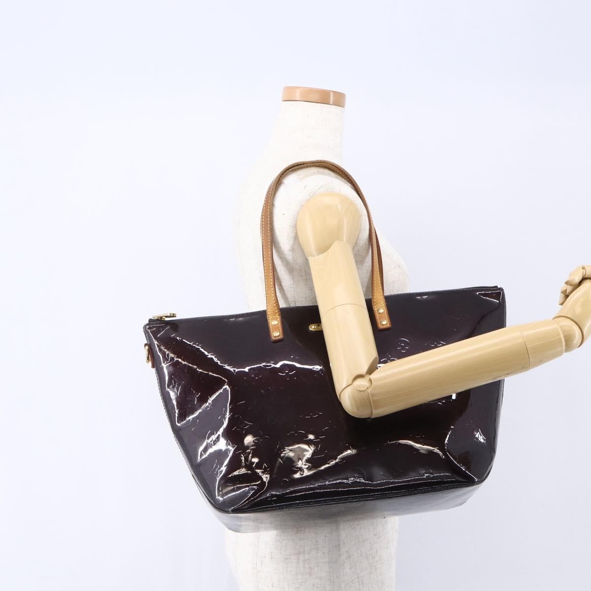 Louis Vuitton Bellevue Monogram Vernis, Burgundy, Patent Leather, Tote Bag