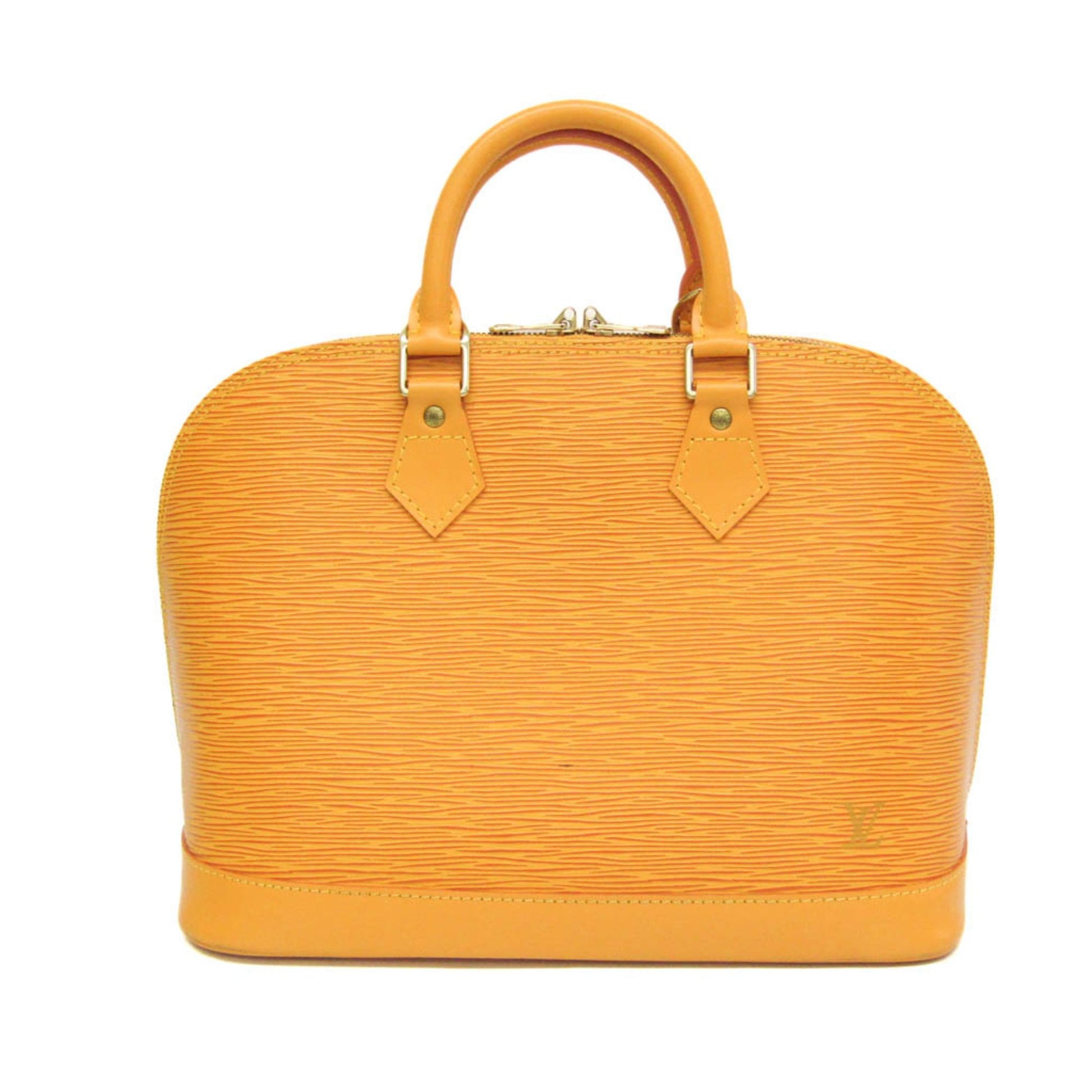 Louis Vuitton Alma, Yellow, Leather, handbag