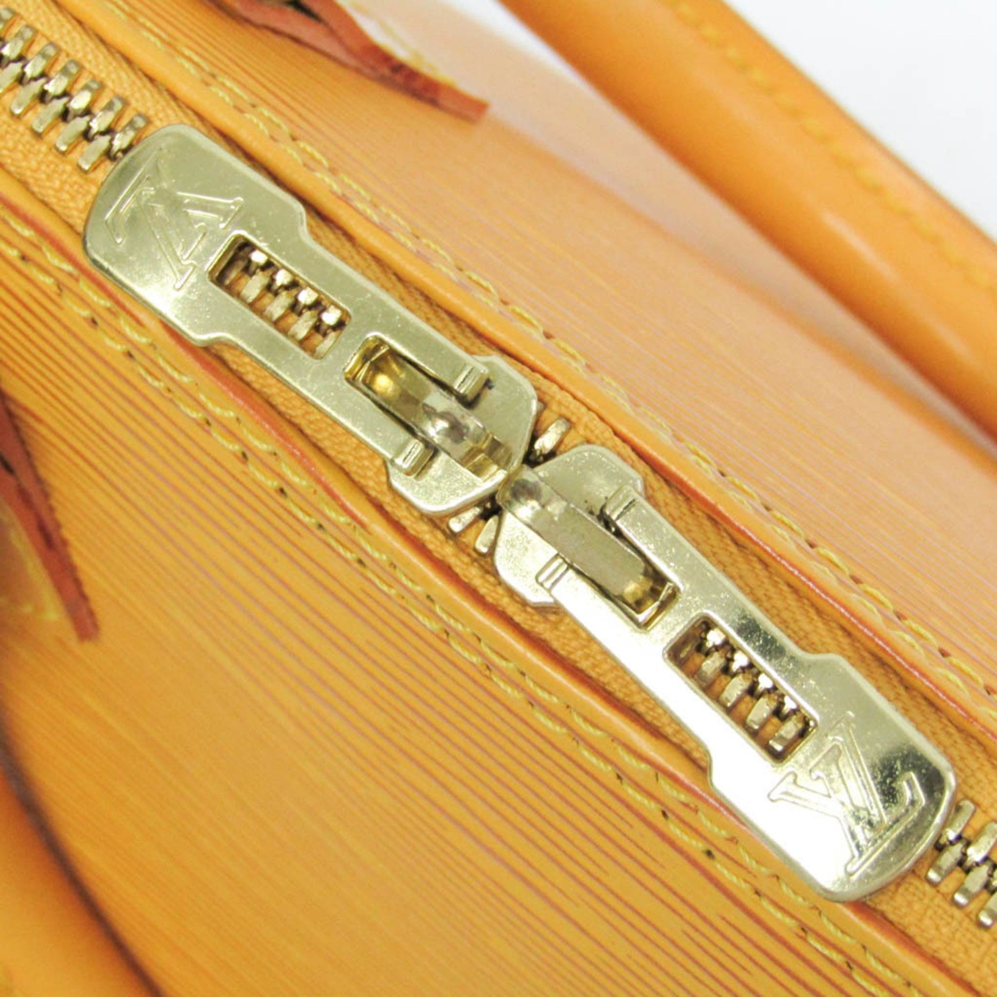 Louis Vuitton Alma, Yellow, Leather, handbag