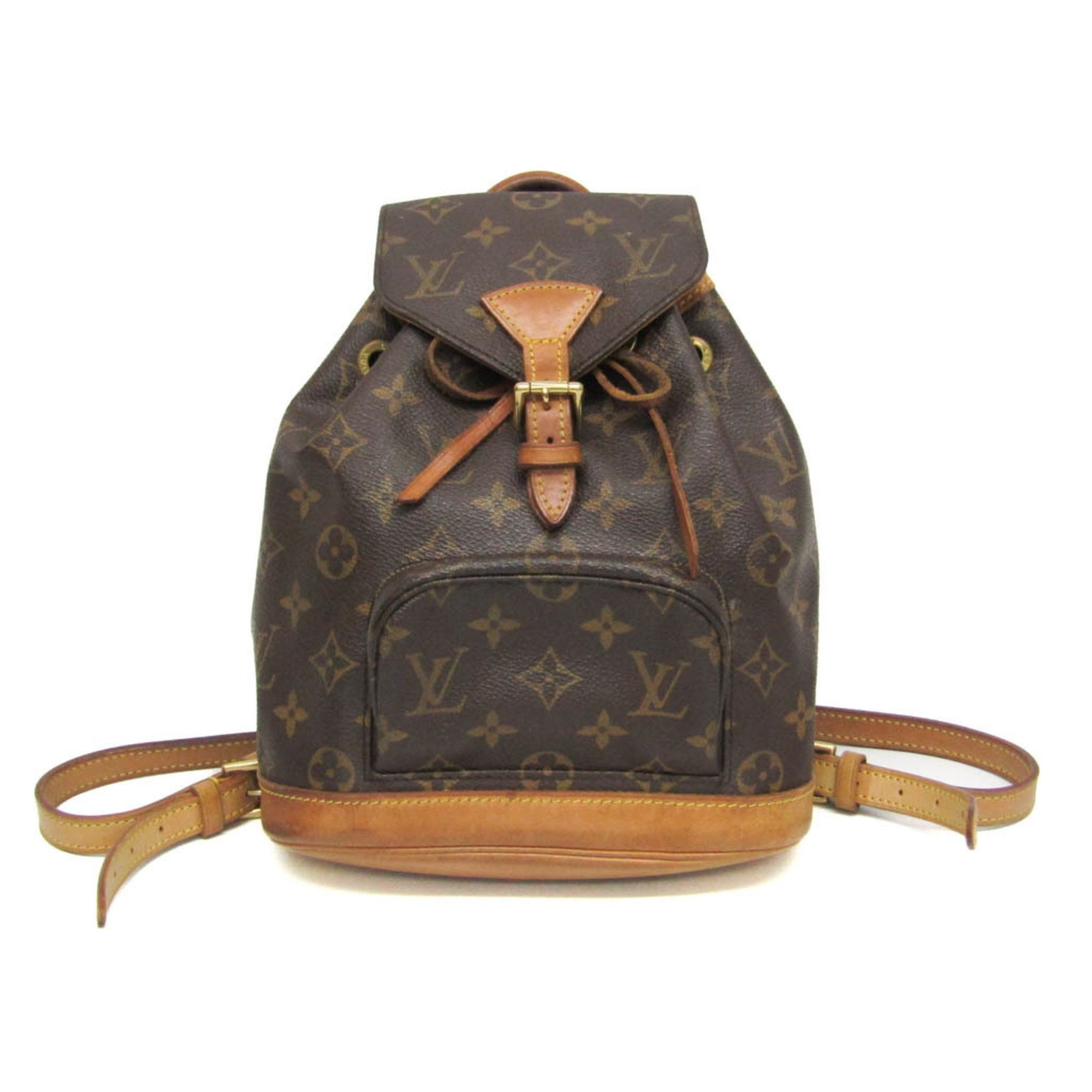 Louis Vuitton Montsouris, Brown, Canvas, backpack