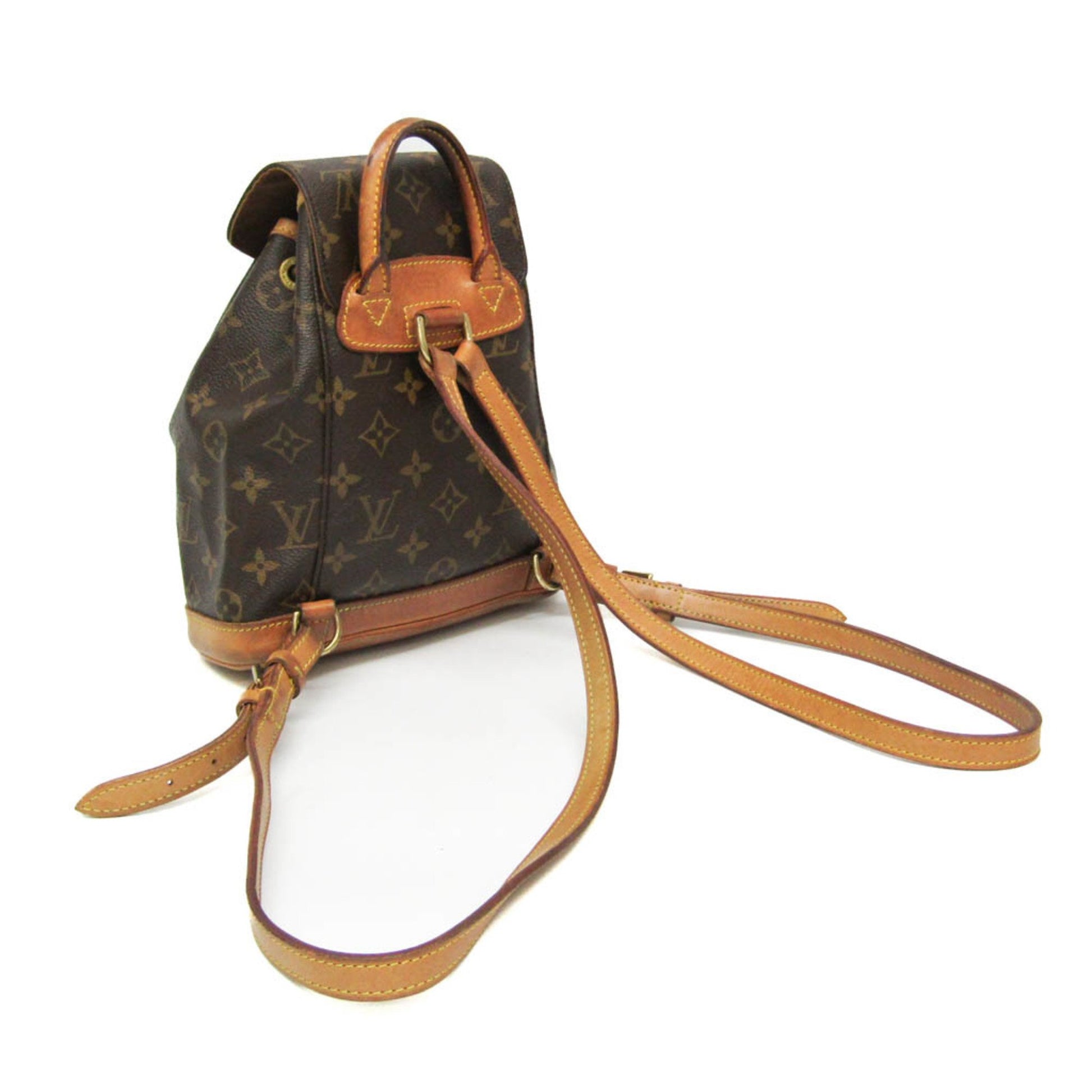 Louis Vuitton Montsouris, Brown, Canvas, backpack