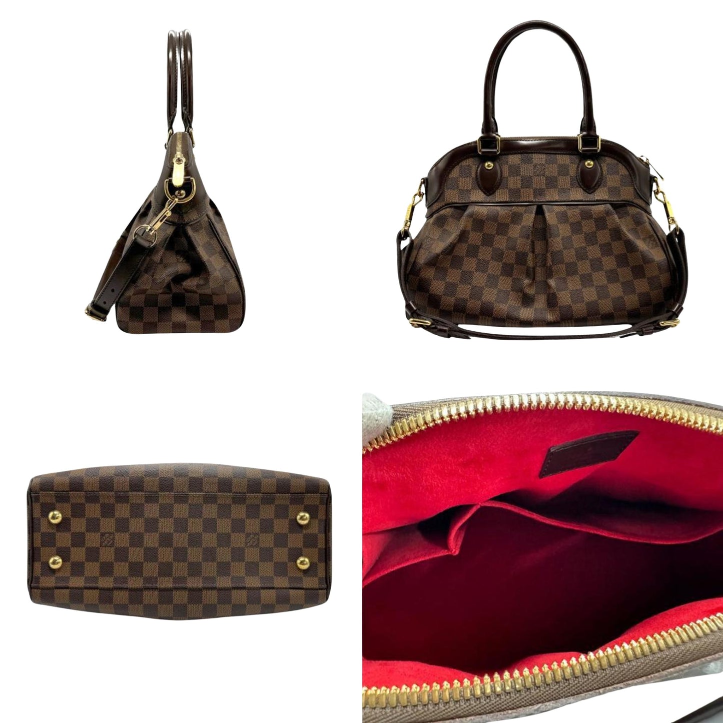 Louis Vuitton Trevi, Brown, Canvas, handbag