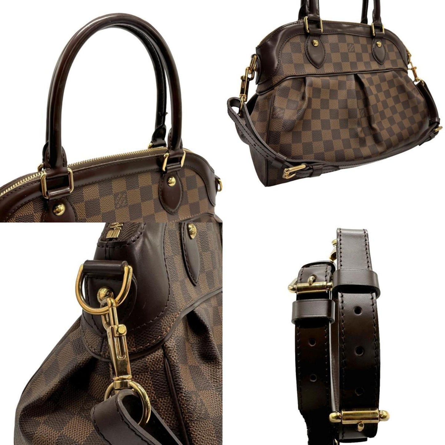 Louis Vuitton Trevi, Brown, Canvas, handbag