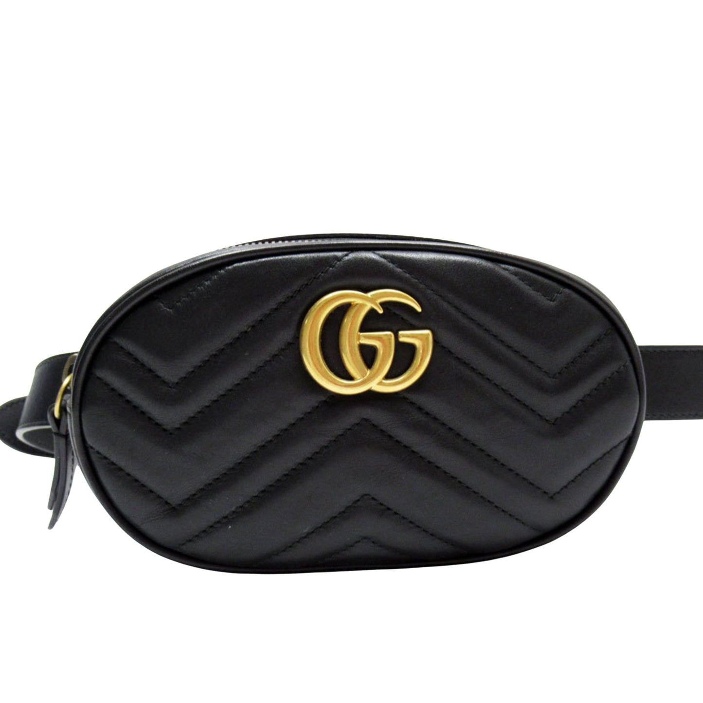 Gucci GG Marmont, Black, Leather, clutch