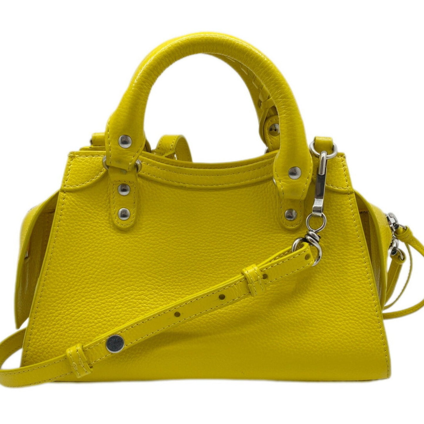 Balenciaga City, Yellow, Leather, handbag