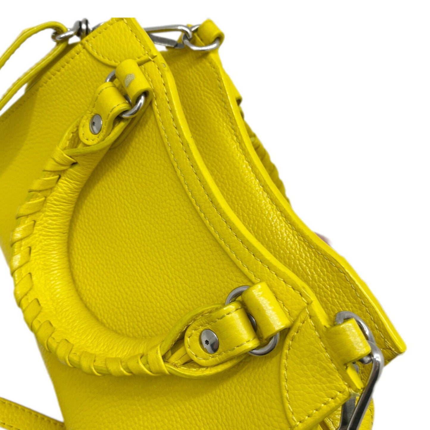 Balenciaga City, Yellow, Leather, handbag