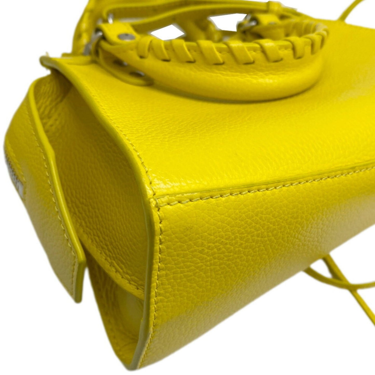 Balenciaga City, Yellow, Leather, handbag