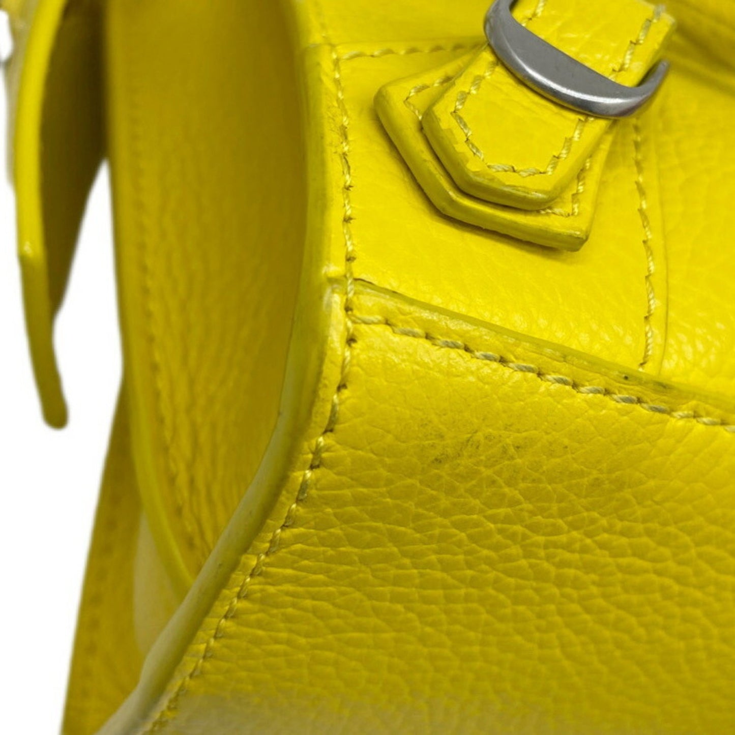 Balenciaga City, Yellow, Leather, handbag