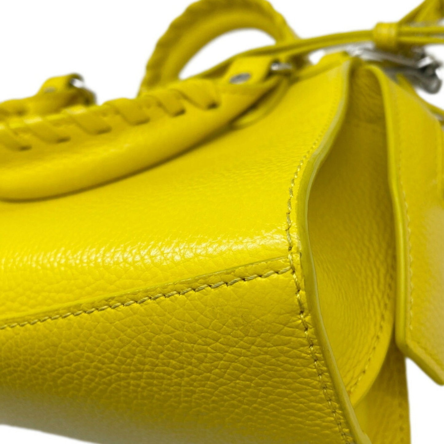 Balenciaga City, Yellow, Leather, handbag