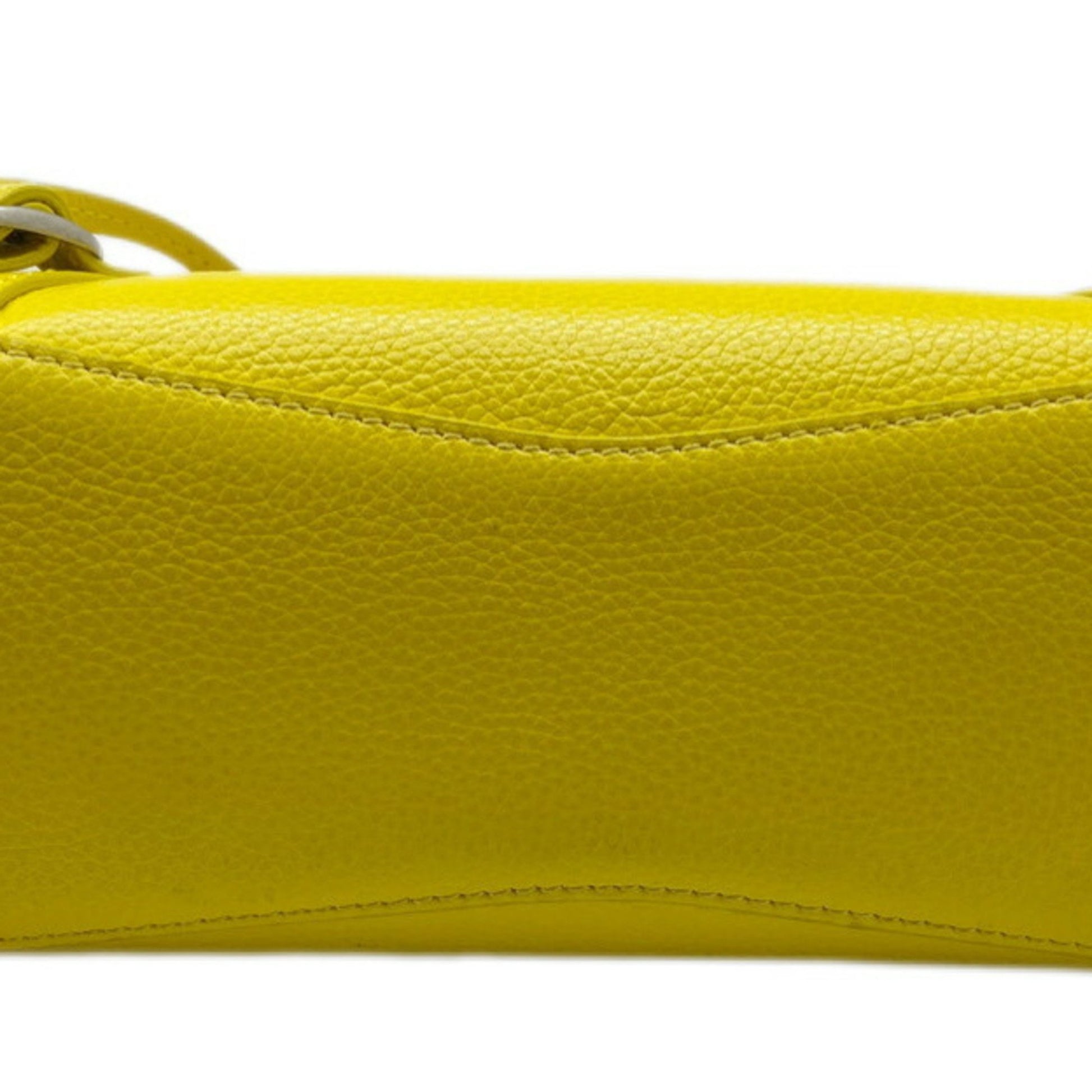 Balenciaga City, Yellow, Leather, handbag