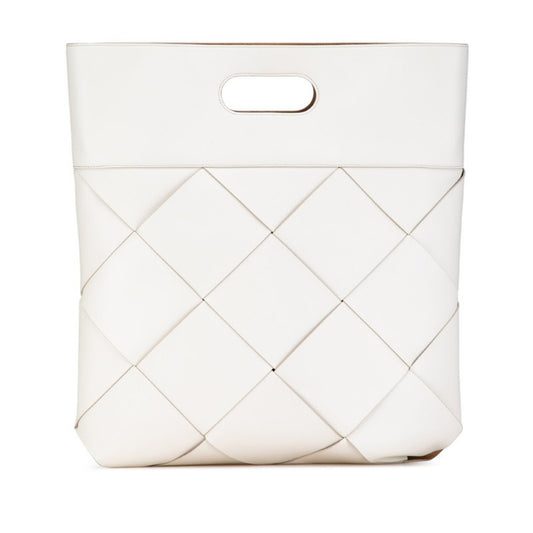 Bottega Veneta Intrecciato, White, Leather, handbag