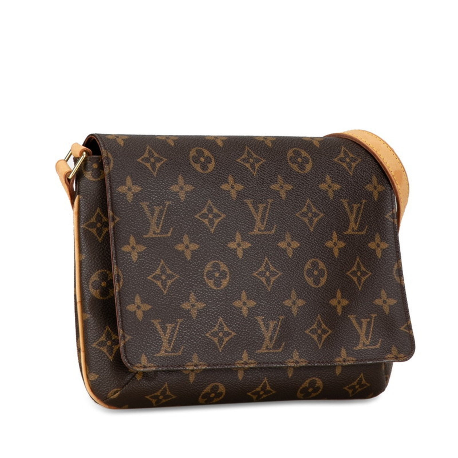 Louis Vuitton Musette Tango, Brown, Canvas, shoulder