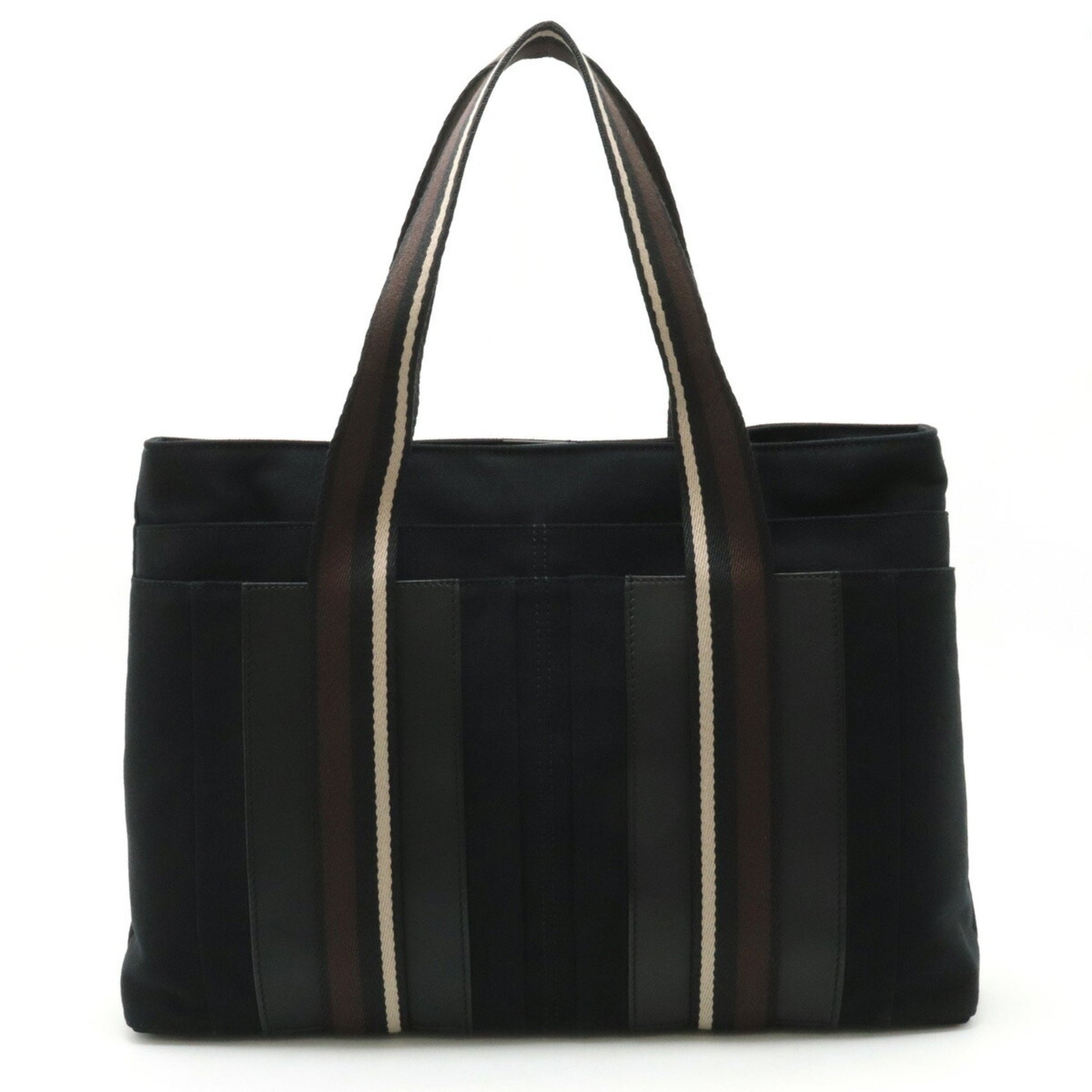 Hermès Troca, Black, Canvas, tote