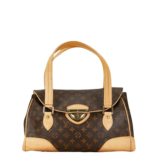 Louis Vuitton Beverly, Brown, Canvas, shoulder