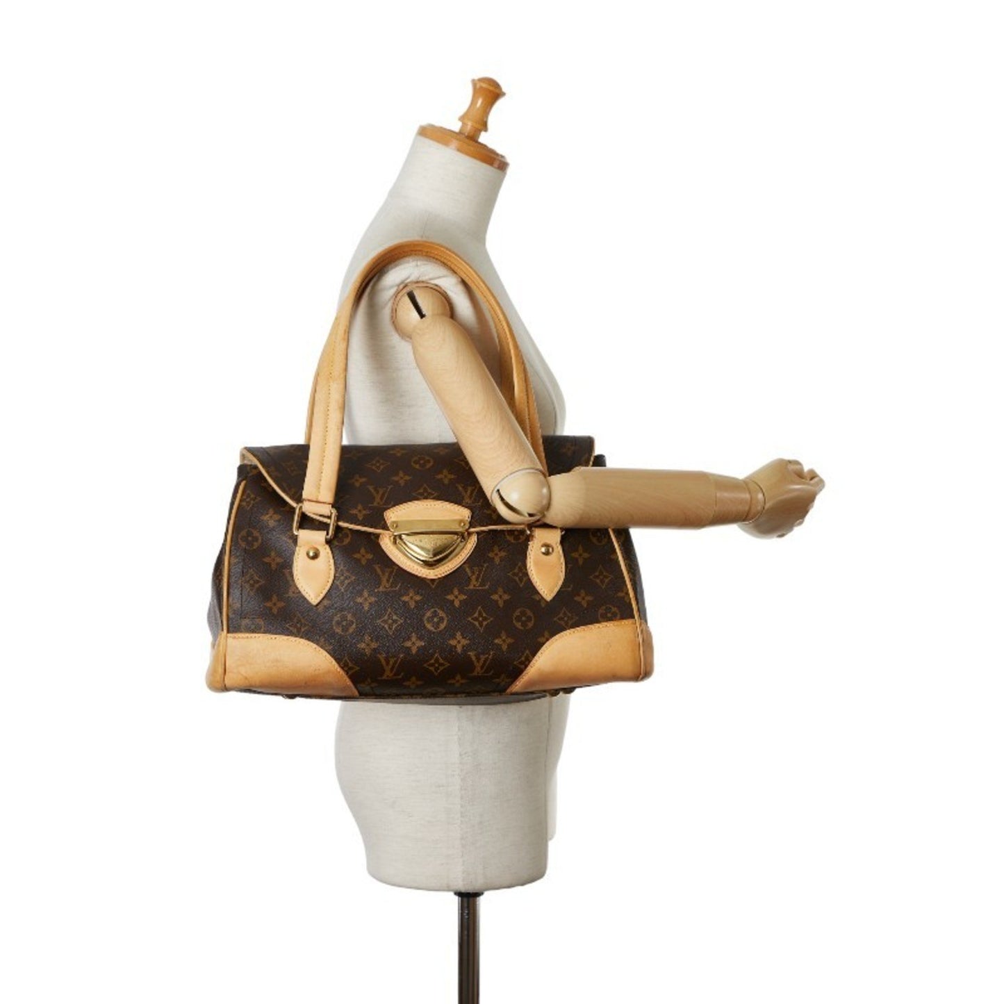 Louis Vuitton Beverly, Brown, Canvas, shoulder