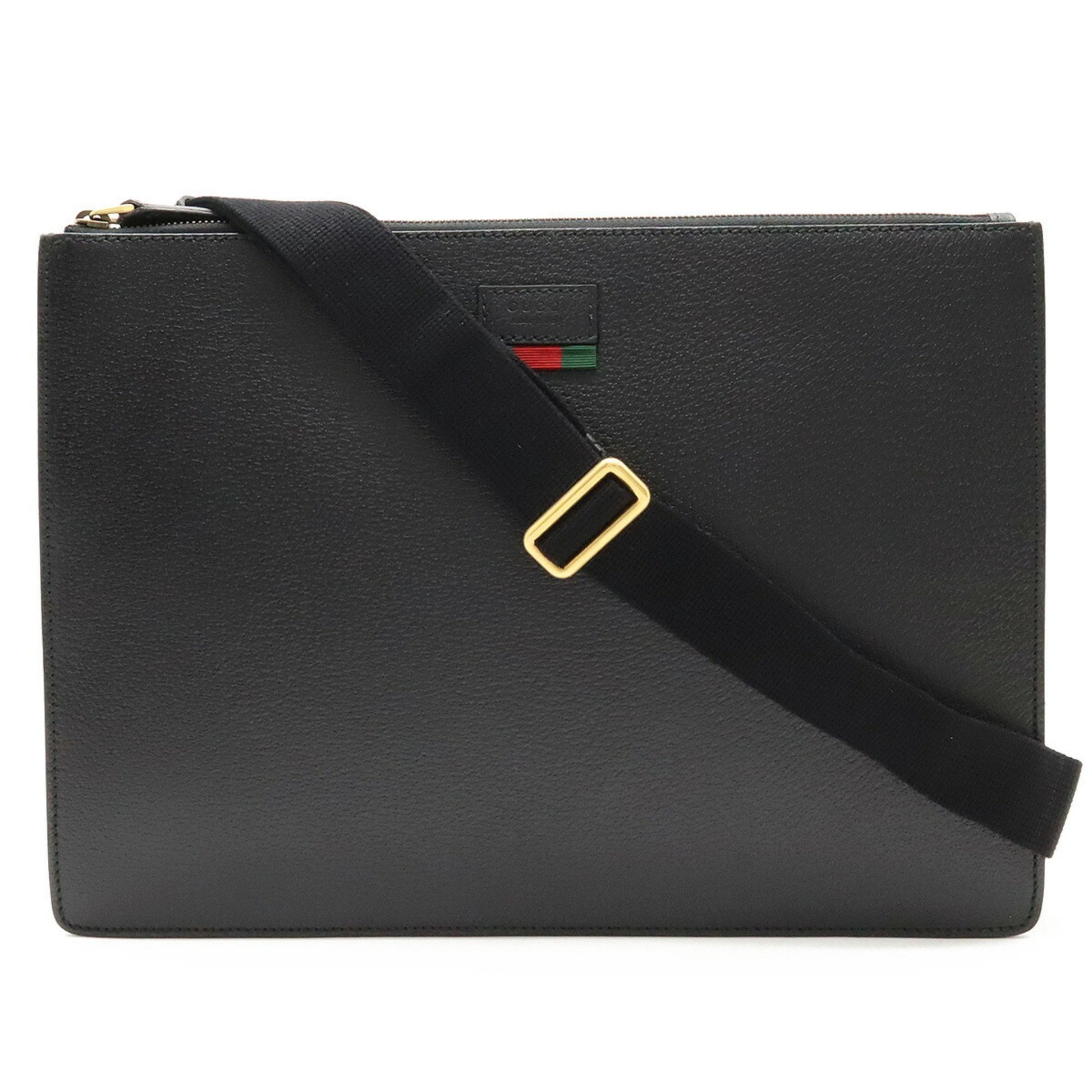 Gucci Sherry, Black, Leather, shoulder