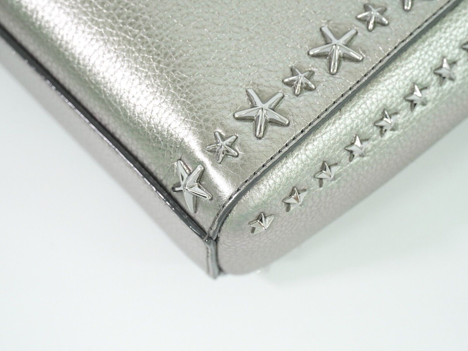 Jimmy Choo Star studs, Silver, Leather, handbag