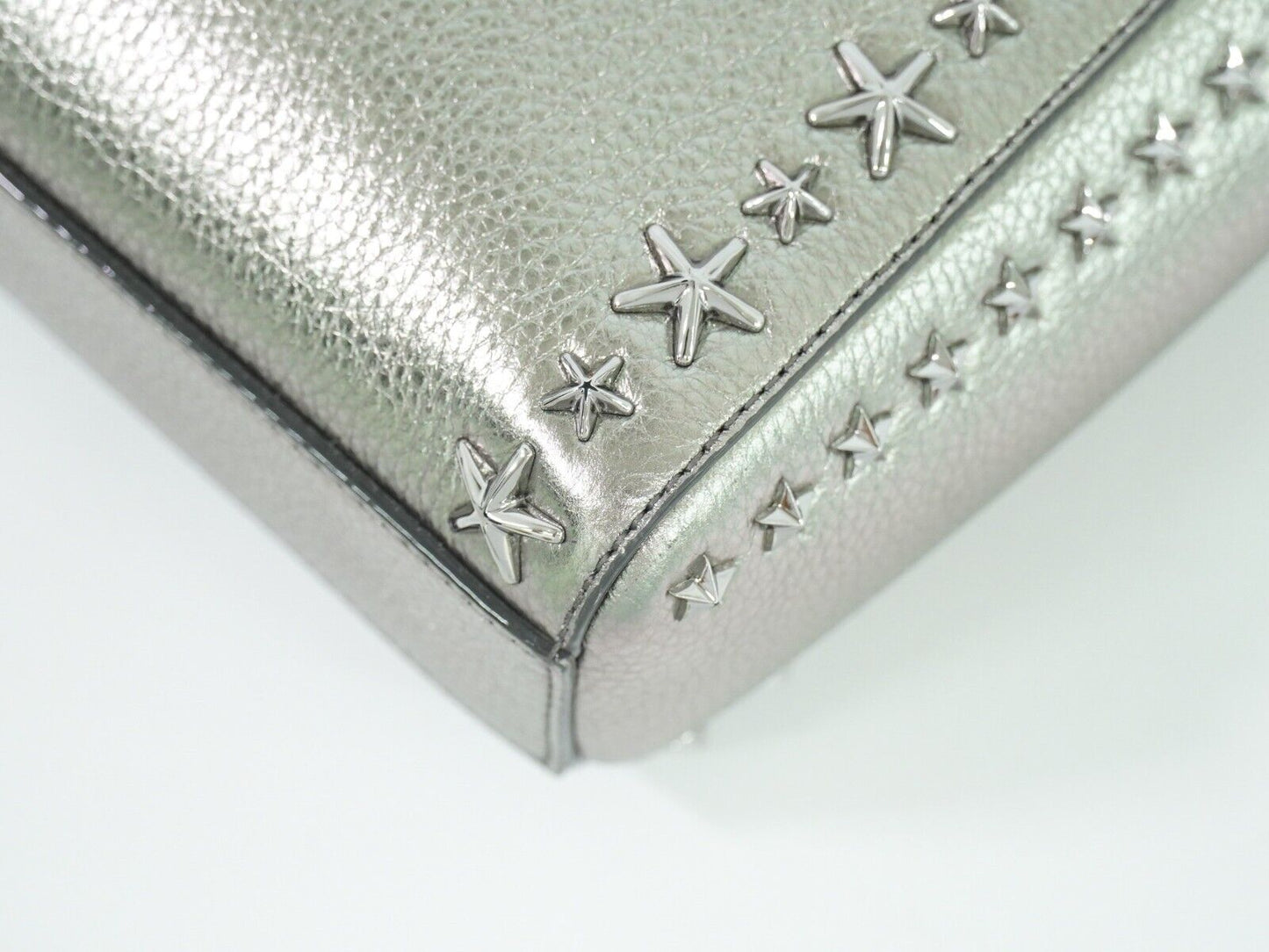 Jimmy Choo Star studs, Silver, Leather, handbag