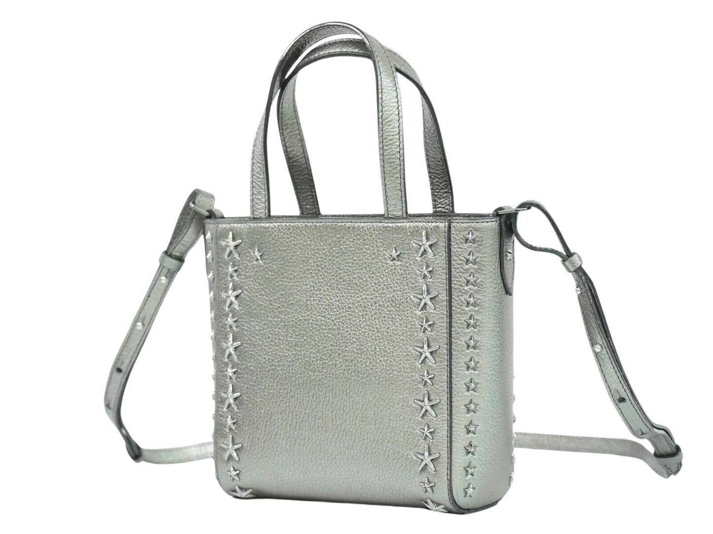 Jimmy Choo Star studs, Silver, Leather, handbag