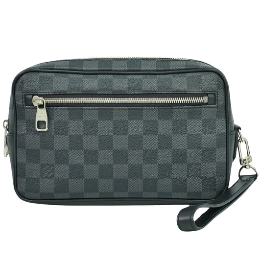 Louis Vuitton Kasaï, Black, Canvas, clutch