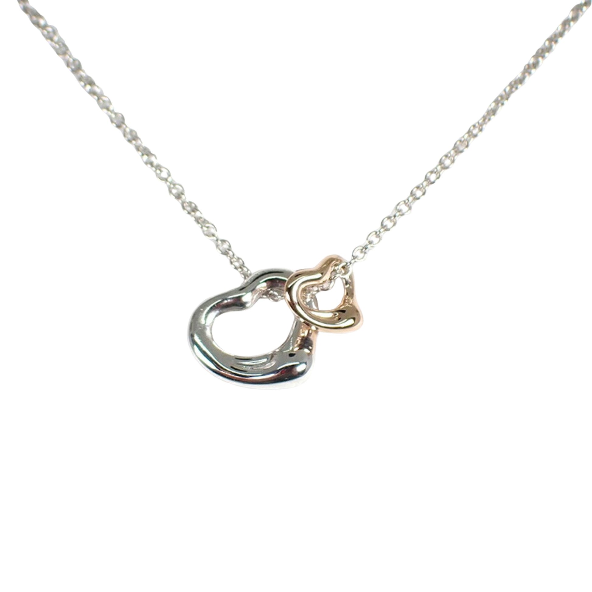 Tiffany & Co Open Heart, Silver, Silver, necklace