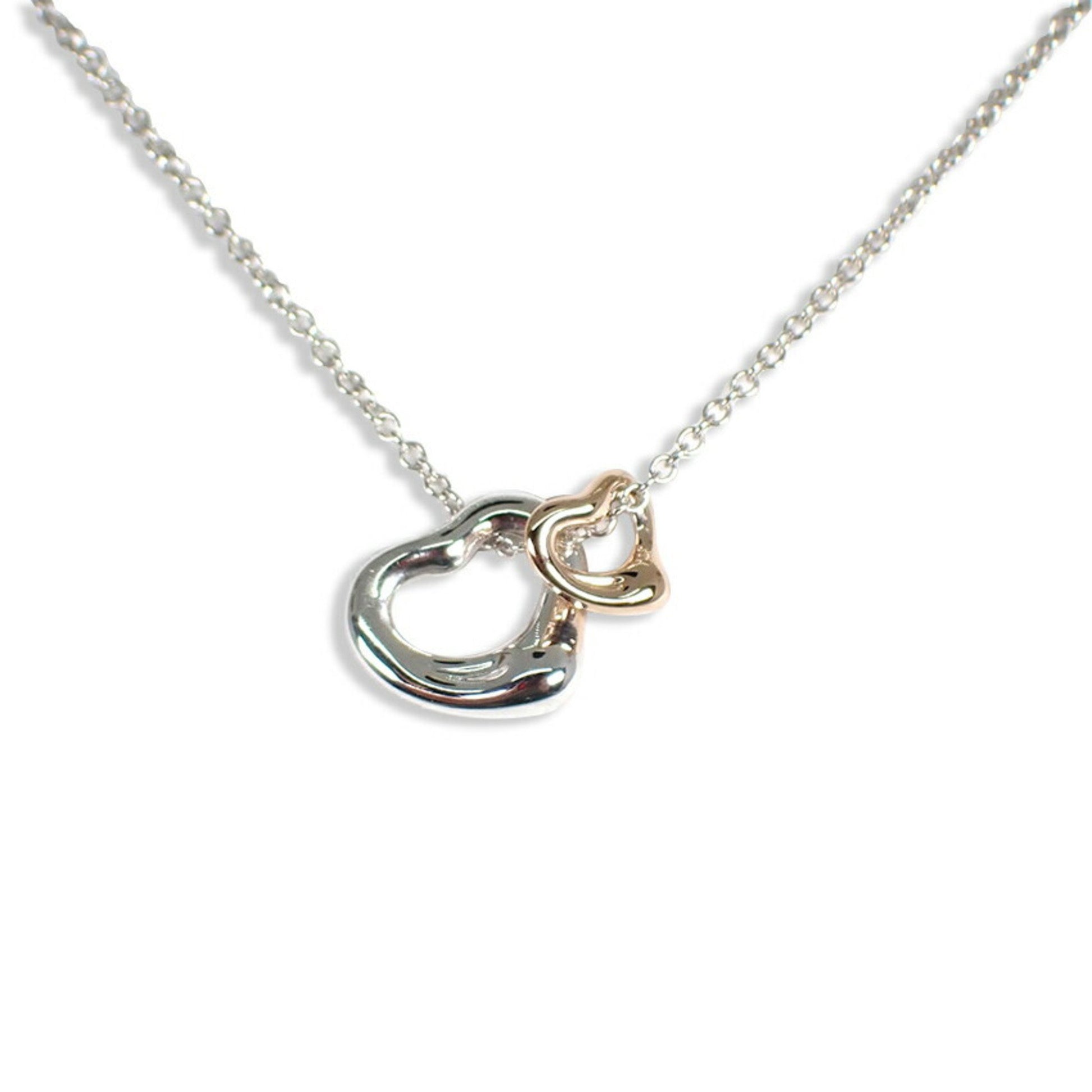 Tiffany & Co Open Heart, Silver, Silver, necklace