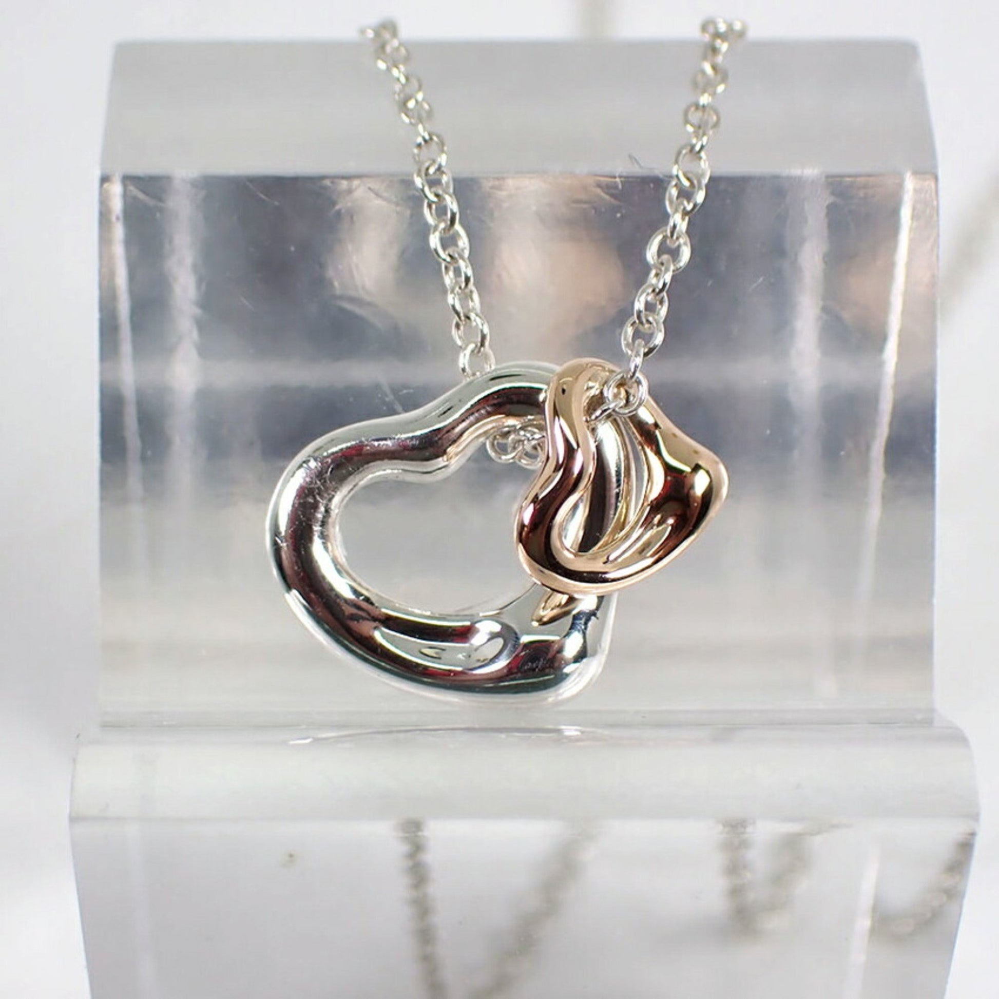 Tiffany & Co Open Heart, Silver, Silver, necklace