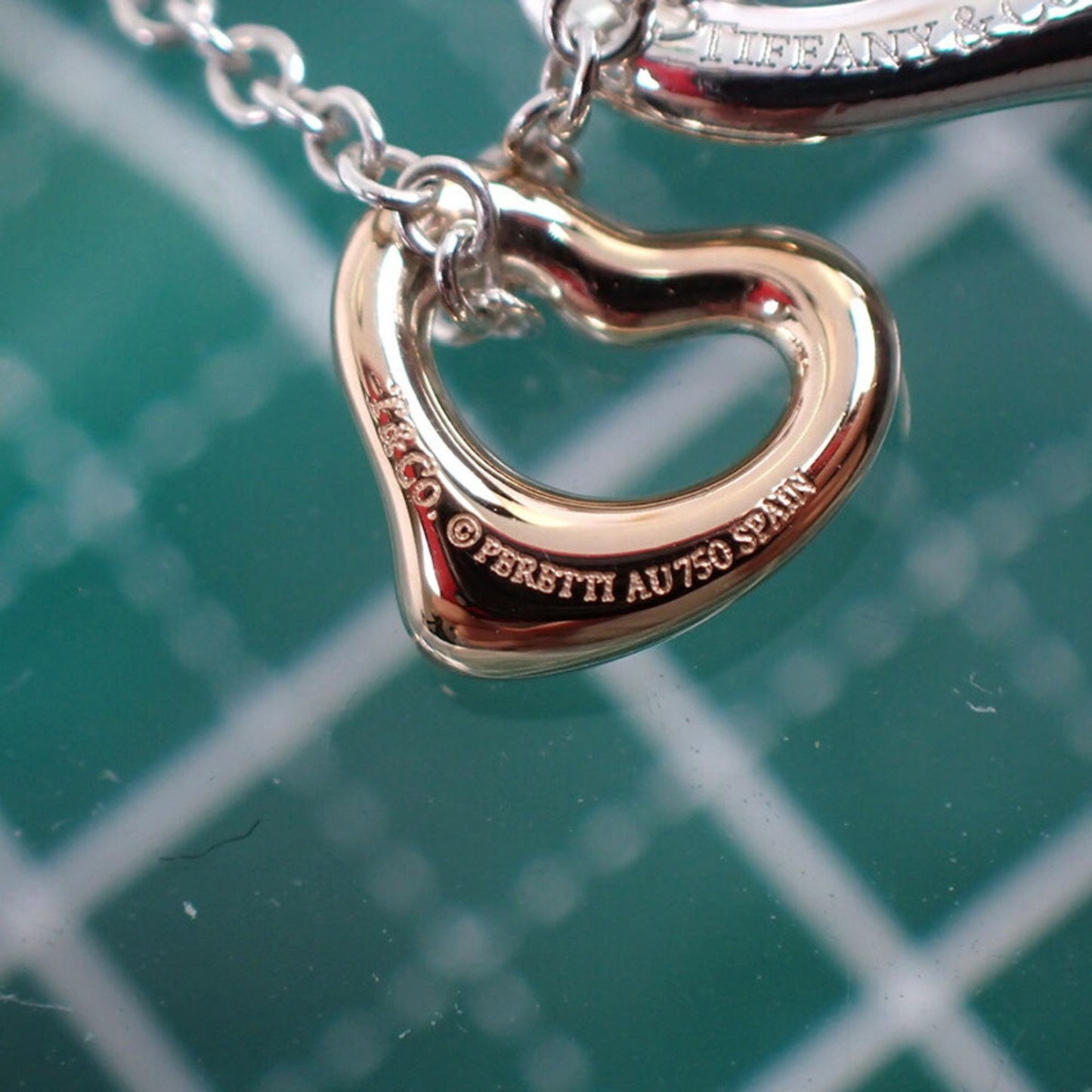 Tiffany & Co Open Heart, Silver, Silver, necklace