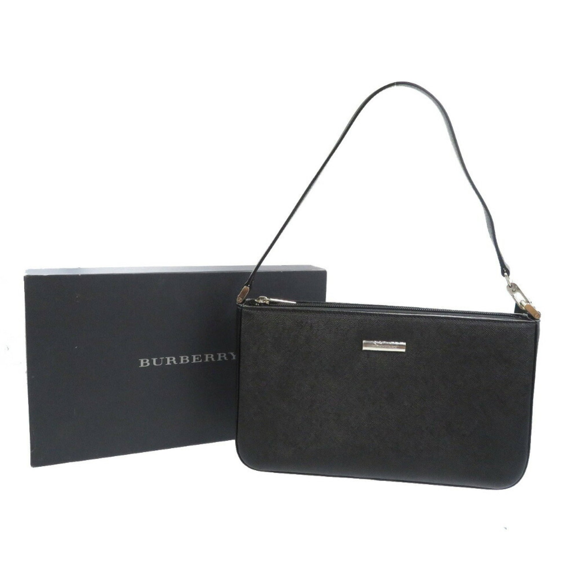 Burberry Nova Check, Black, Leather, handbag