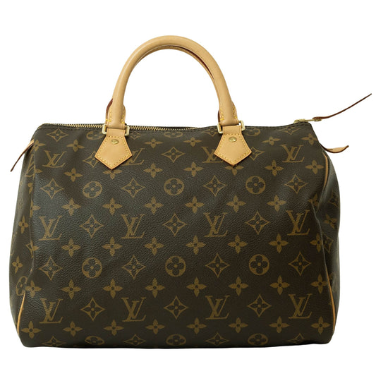 Louis Vuitton Speedy 30, Brown, Canvas, handbag