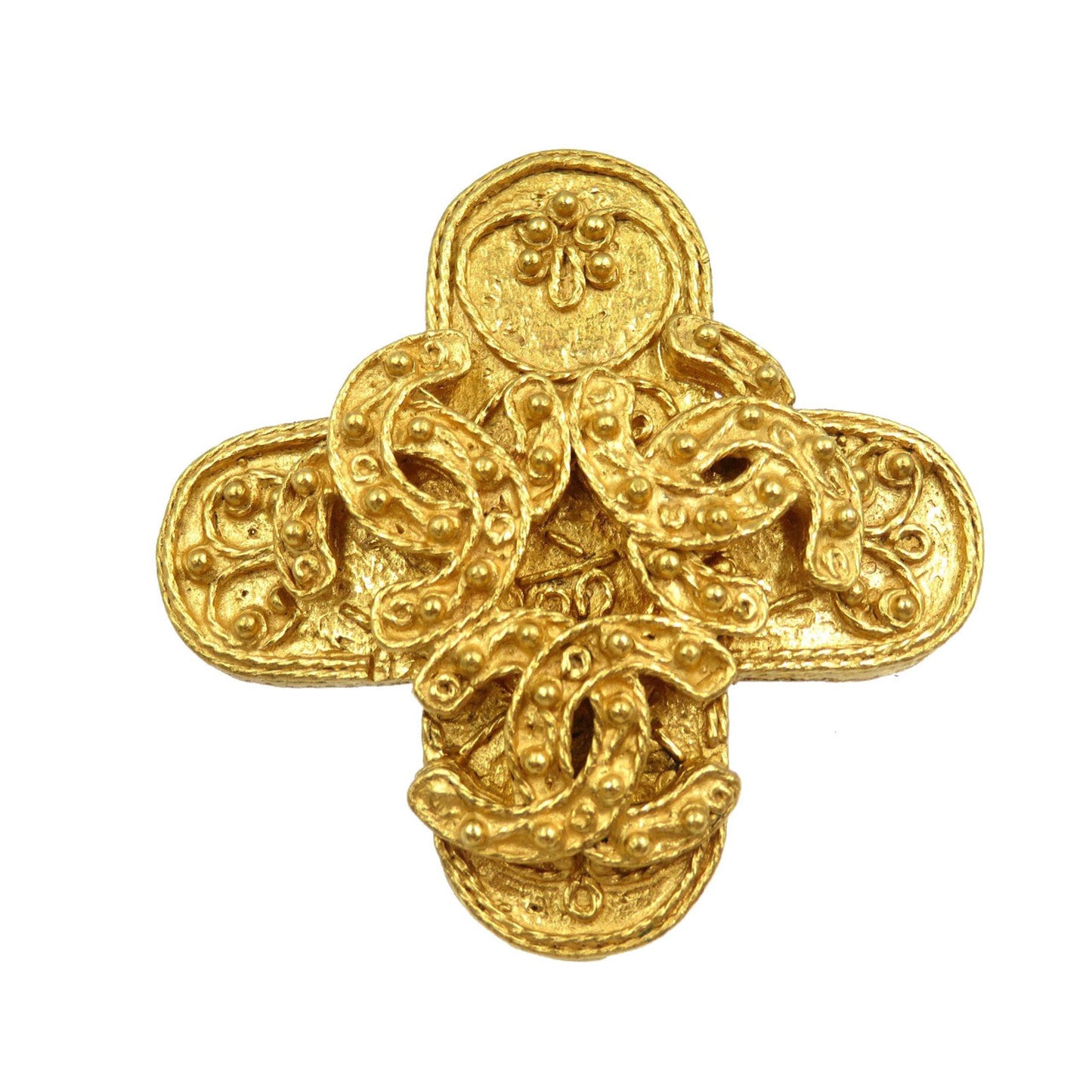 Chanel Coco Mark, Gold, Metal, brooch