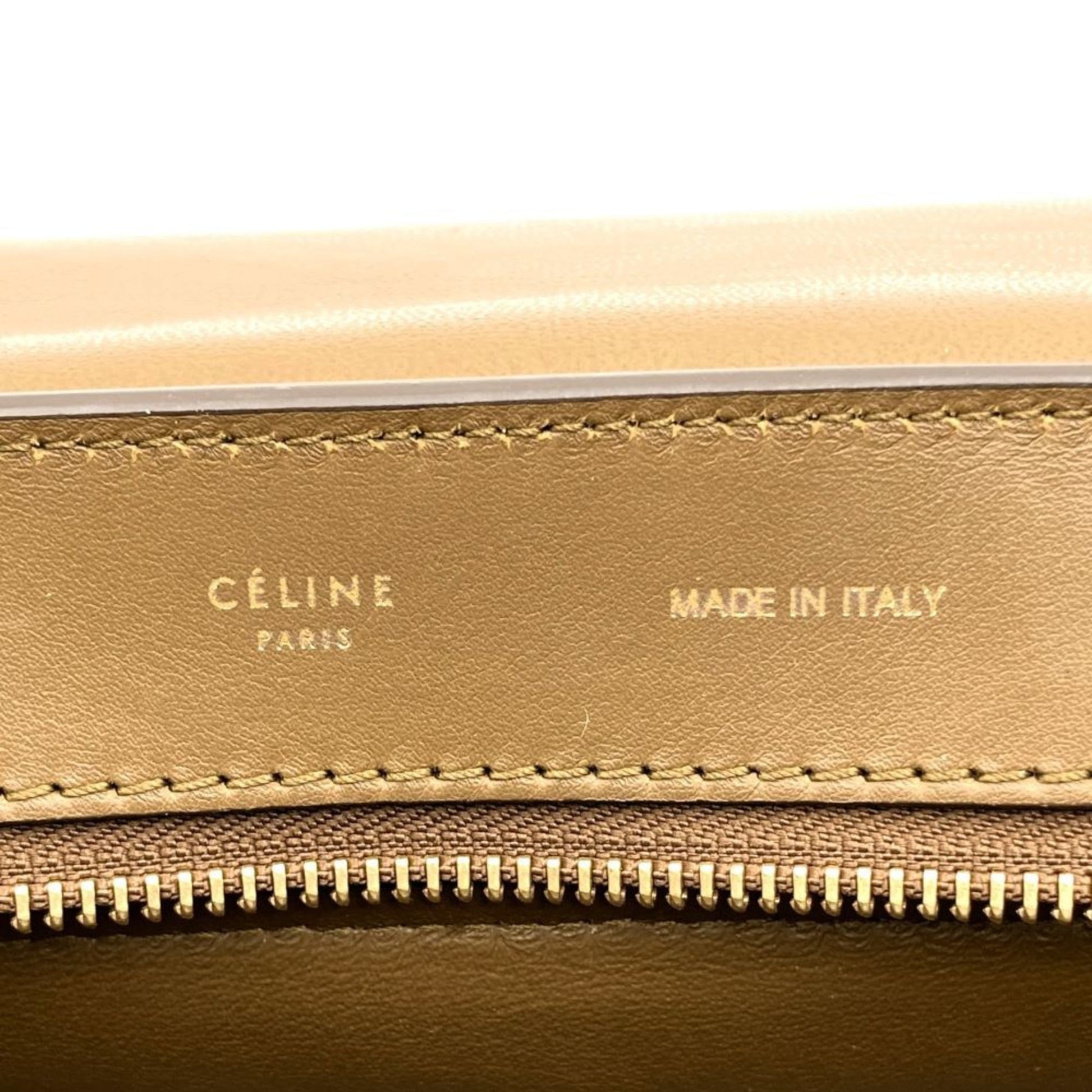 Céline Trapèze, Brown, Leather, tote