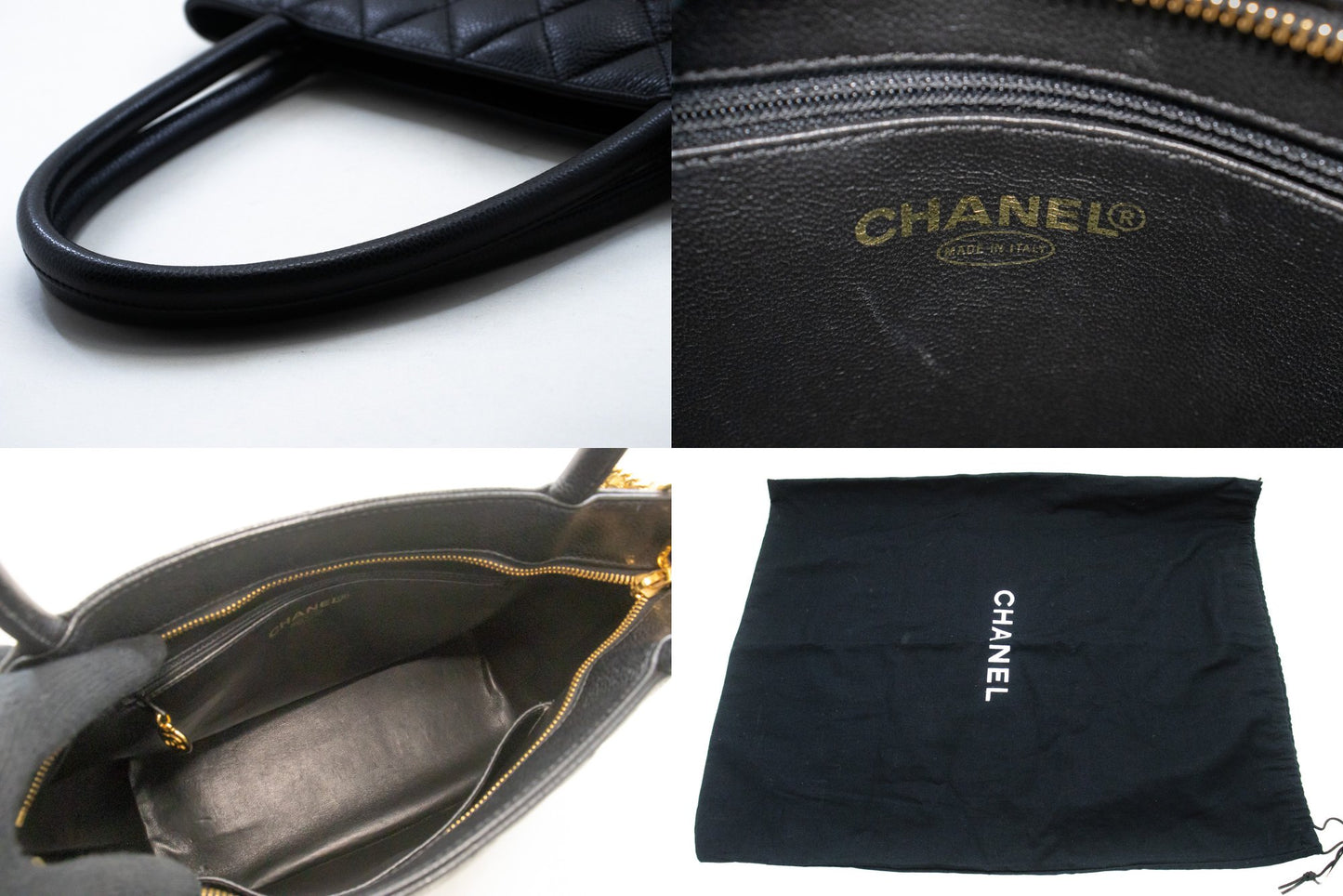 Chanel Medaillon, Black, Leather, tote