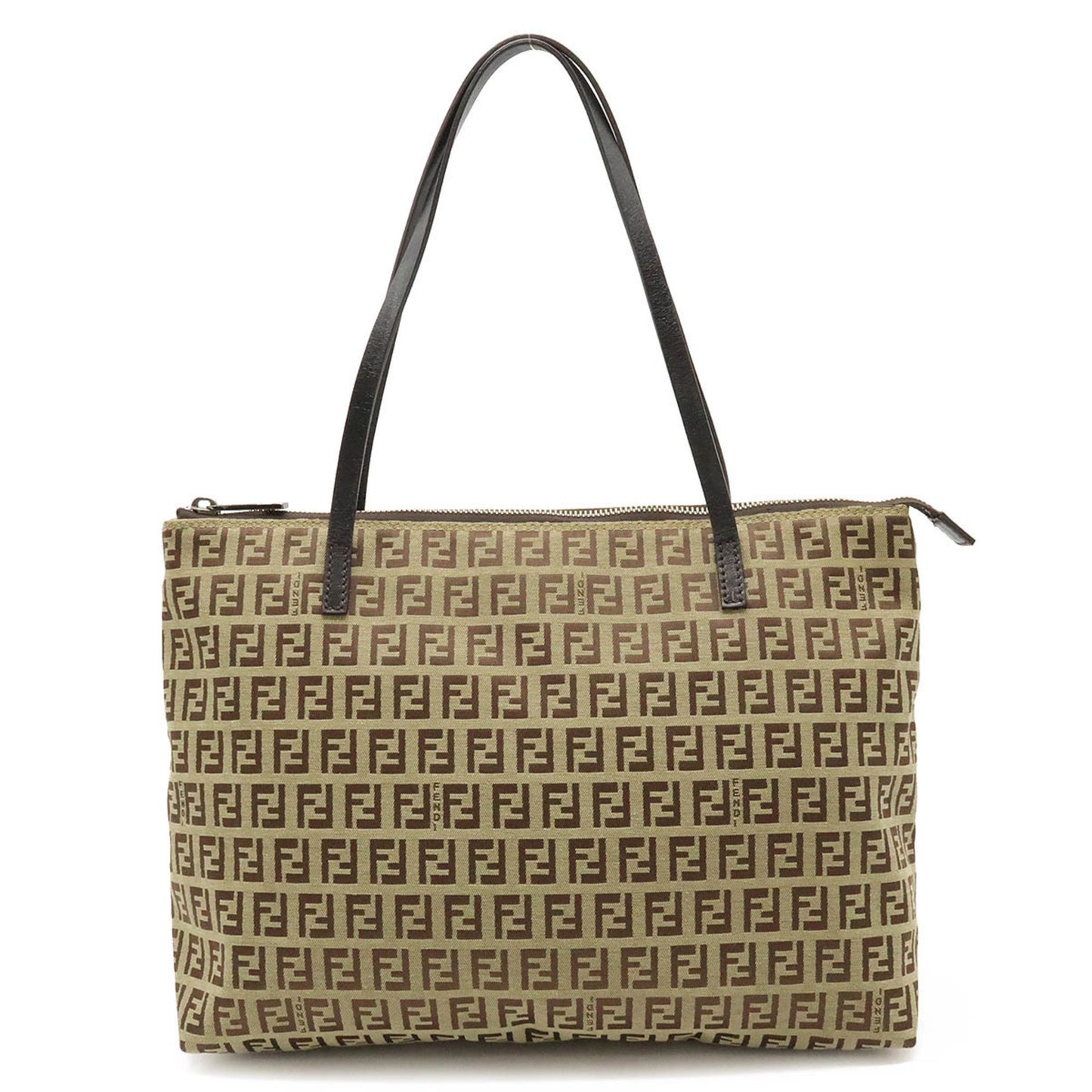 Fendi Zucchino, Beige, Canvas, tote