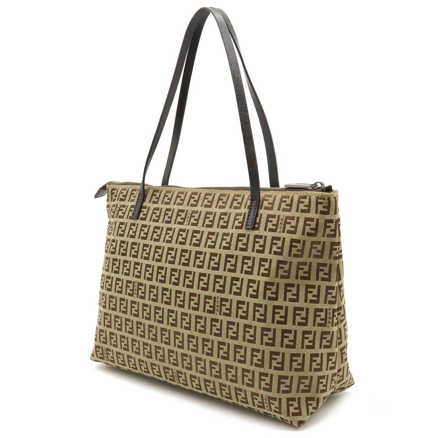 Fendi Zucchino, Beige, Canvas, tote