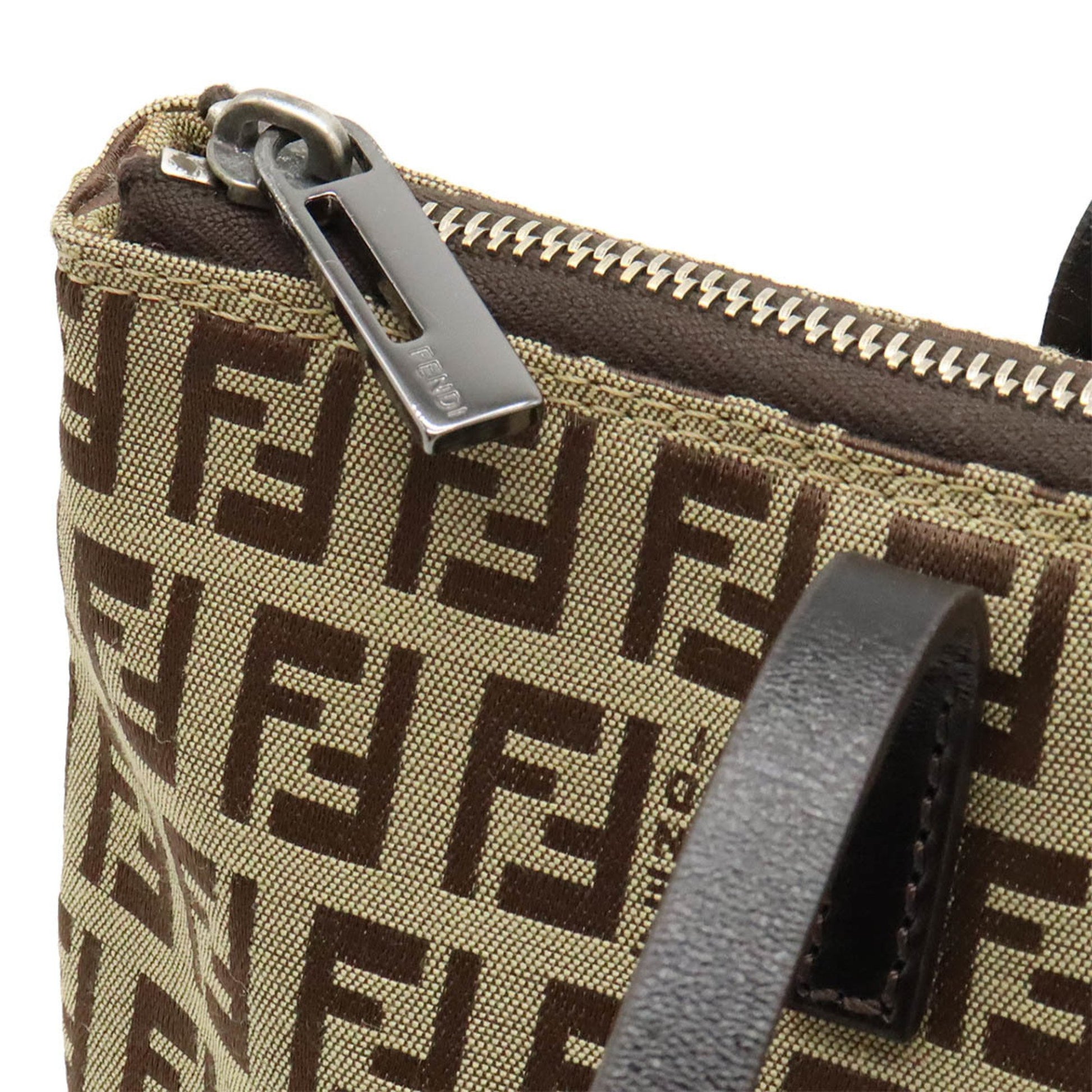 Fendi Zucchino, Beige, Canvas, tote