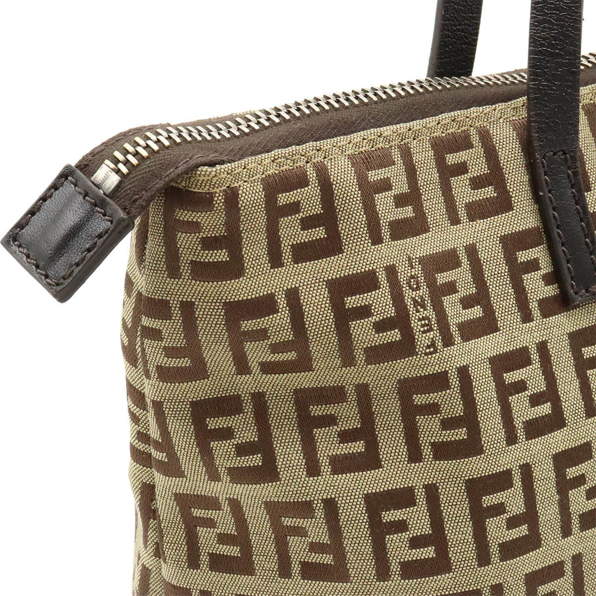 Fendi Zucchino, Beige, Canvas, tote