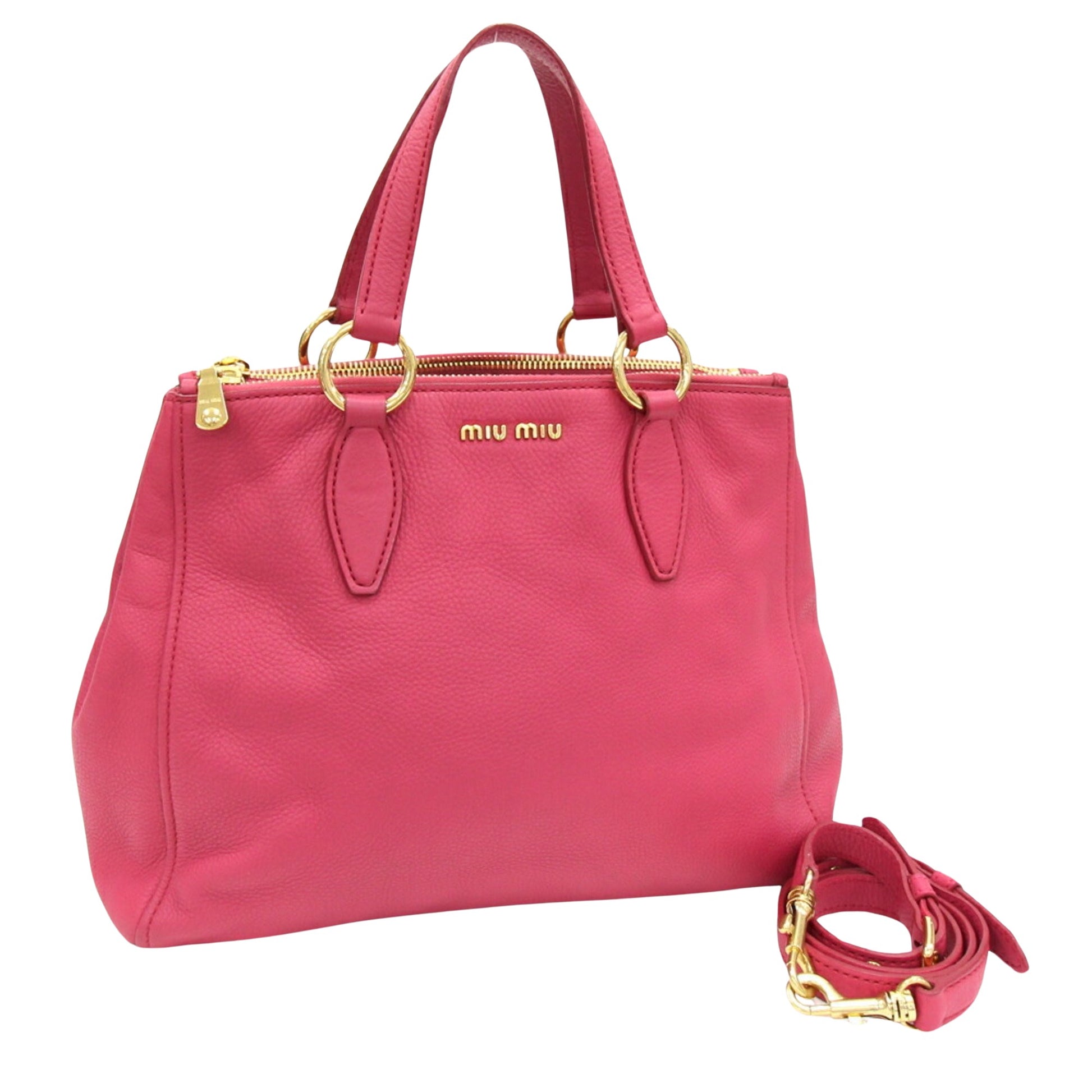 Miu Miu --, Pink, Leather, tote