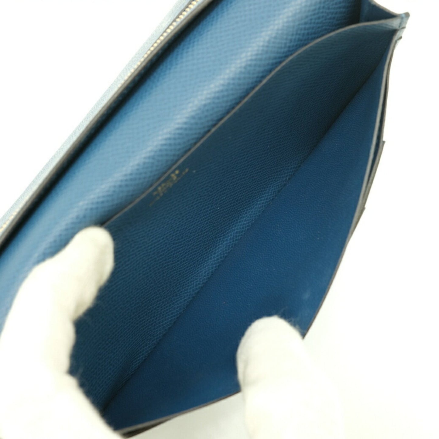 Hermès Béarn, Blue, Leather, wallet