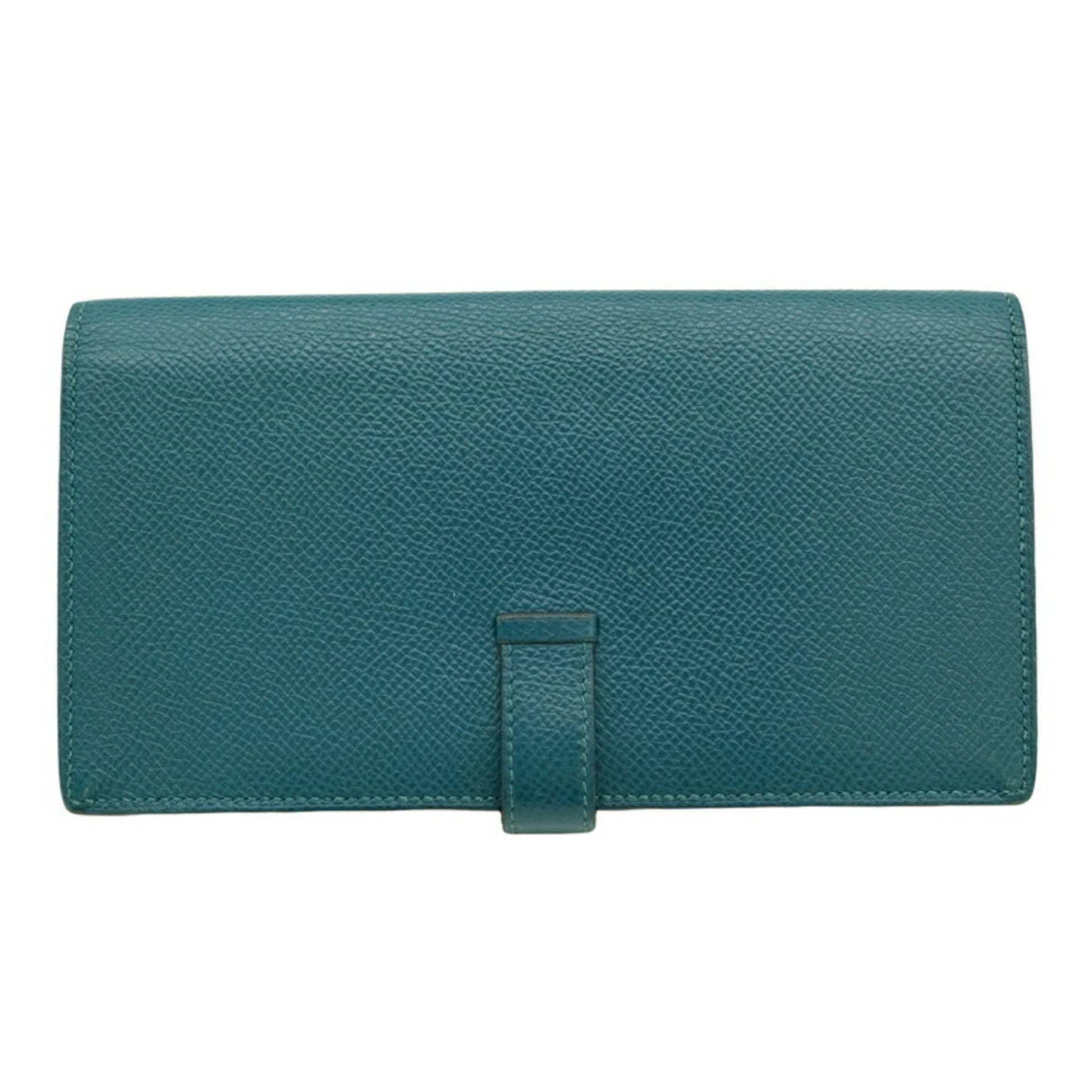 Hermès Béarn, Blue, Leather, wallet