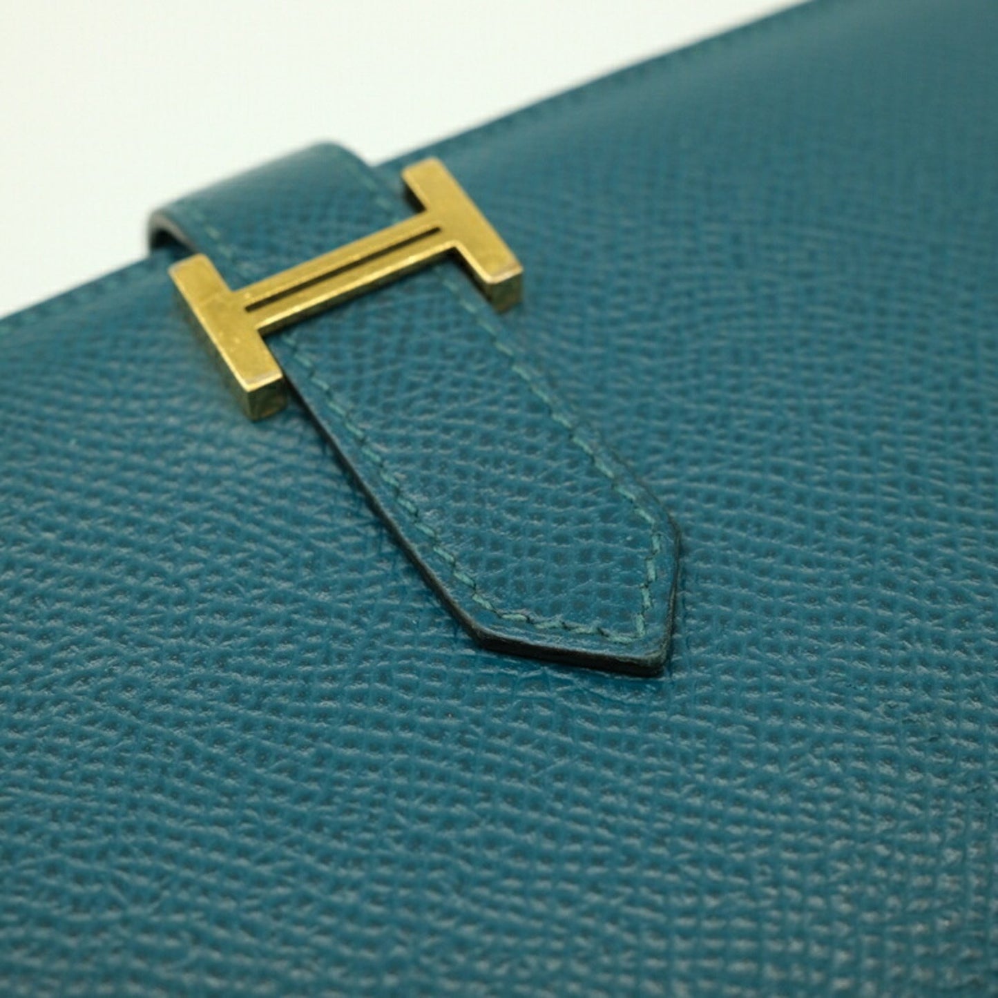 Hermès Béarn, Blue, Leather, wallet